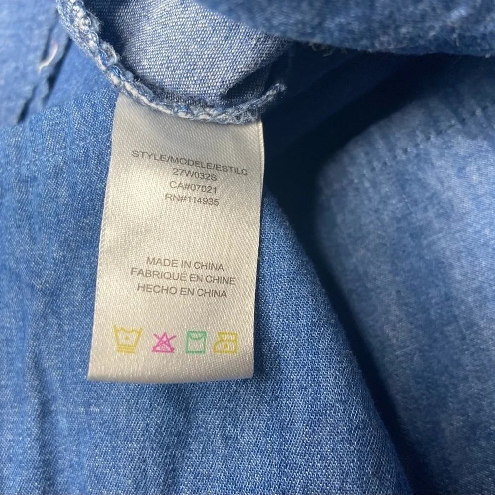 NWT RD Style Wide Leg Chambray Pants Size XS - Picture 5 of 10